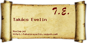Takács Evelin névjegykártya