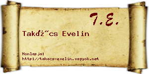 Takács Evelin névjegykártya