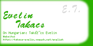 evelin takacs business card